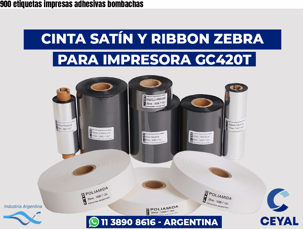 900 etiquetas impresas adhesivas bombachas