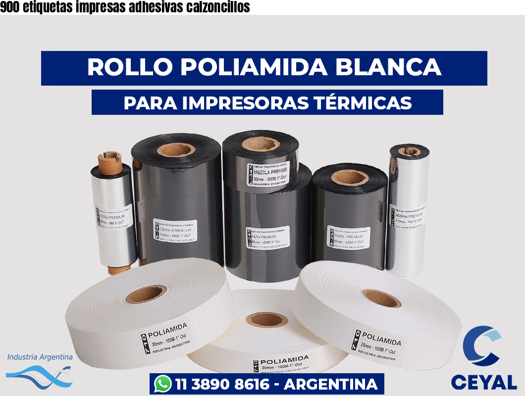 900 etiquetas impresas adhesivas calzoncillos