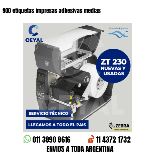900 etiquetas impresas adhesivas medias