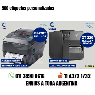 900 etiquetas personalizadas