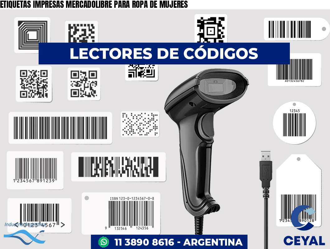 ETIQUETAS IMPRESAS MERCADOLIBRE PARA ROPA DE MUJERES