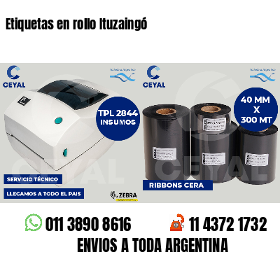 Etiquetas en rollo Ituzaingó