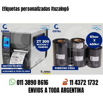 Etiquetas personalizadas Ituzaingó