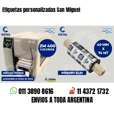 Etiquetas personalizadas San Miguel
