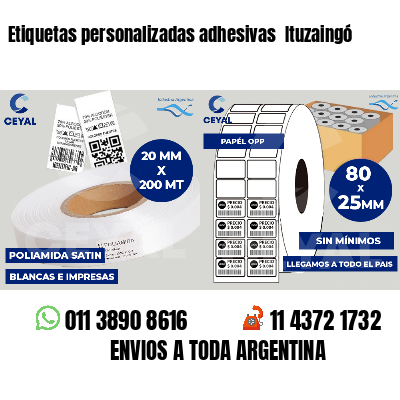 Etiquetas personalizadas adhesivas  Ituzaingó