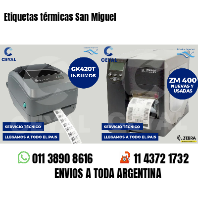 Etiquetas térmicas San Miguel