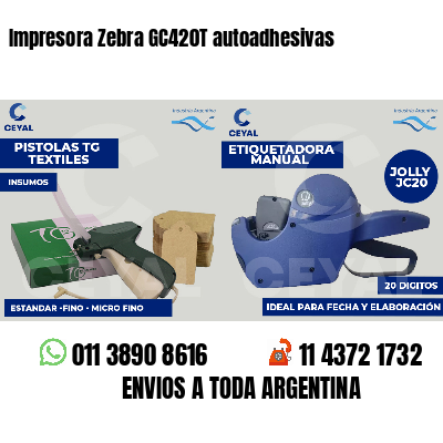 Impresora Zebra GC420T autoadhesivas