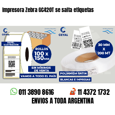 Impresora Zebra GC420T se salta etiquetas