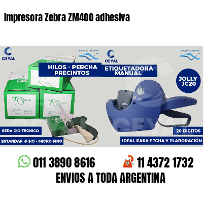 Impresora Zebra ZM400 adhesiva