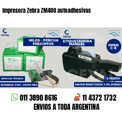 Impresora Zebra ZM400 autoadhesivas