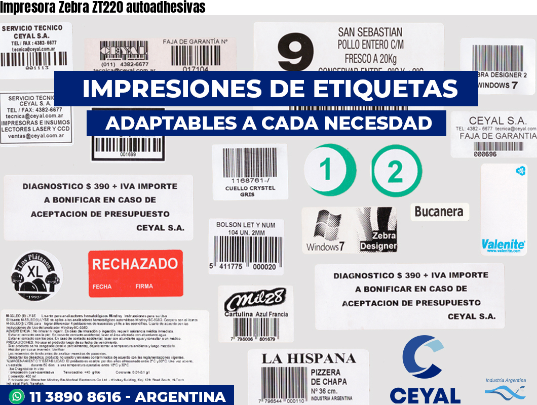 Impresora Zebra ZT220 autoadhesivas