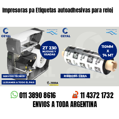 Impresoras pa Etiquetas autoadhesivas para reloj