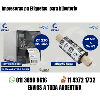 Impresoras pa Etiquetas para bijouterie