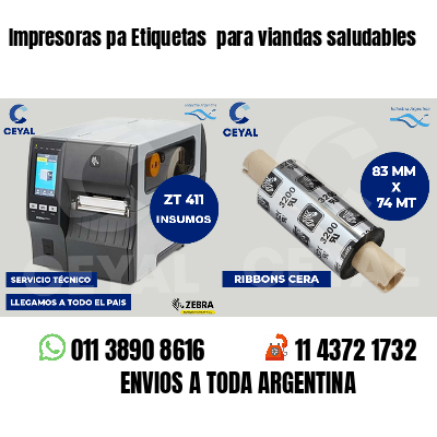 Impresoras pa Etiquetas para viandas saludables