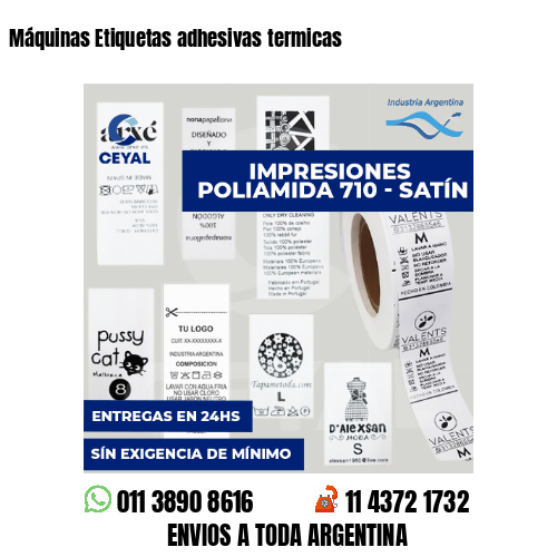Máquinas Etiquetas adhesivas termicas