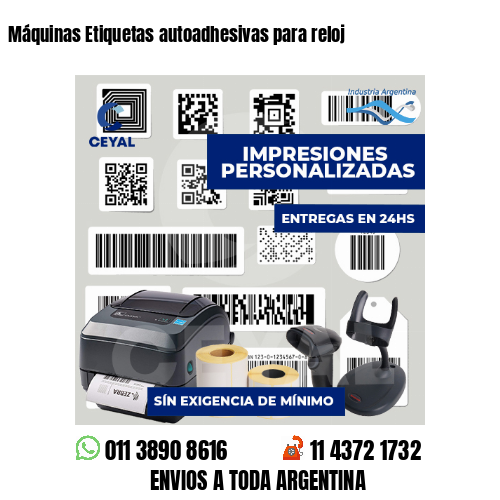 Máquinas Etiquetas autoadhesivas para reloj