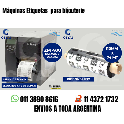 Máquinas Etiquetas para bijouterie