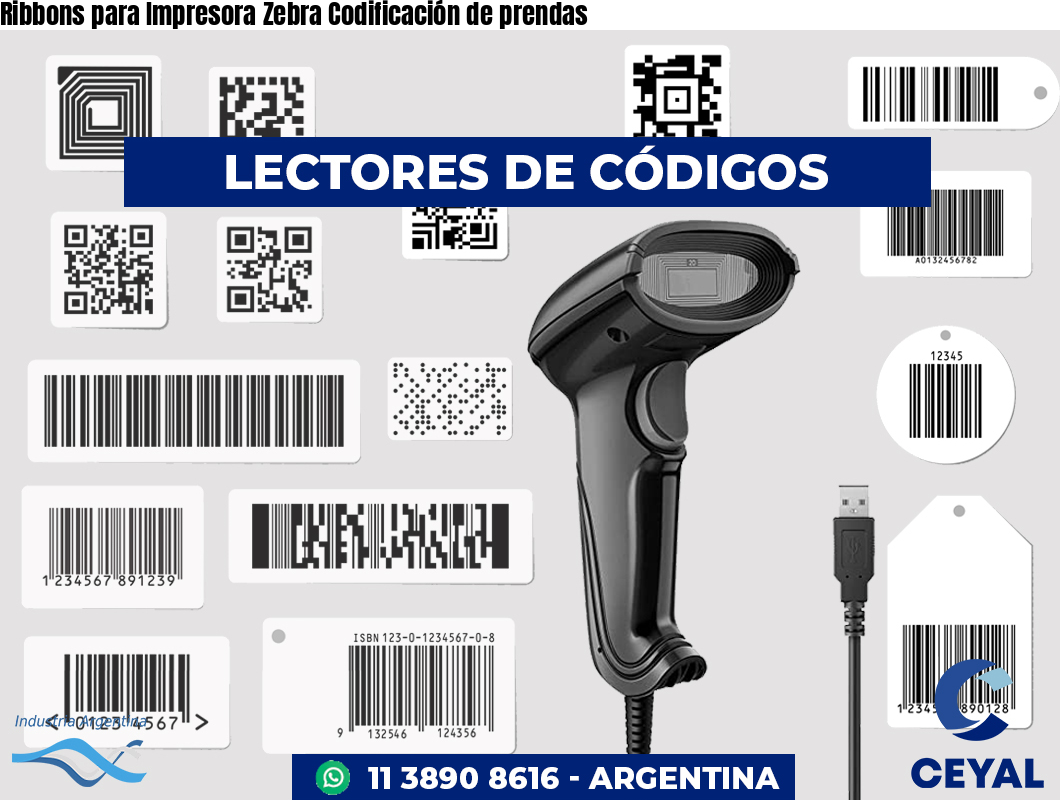 Ribbons para Impresora Zebra Codificación de prendas