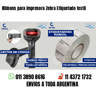 Ribbons para Impresora Zebra Etiquetado textil