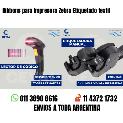 Ribbons para Impresora Zebra Etiquetado textil
