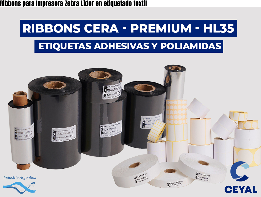 Ribbons para Impresora Zebra Líder en etiquetado textil