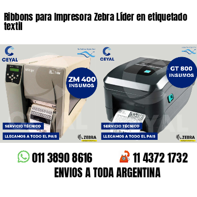 Ribbons para Impresora Zebra Líder en etiquetado textil