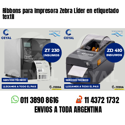 Ribbons para Impresora Zebra Líder en etiquetado textil