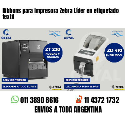 Ribbons para Impresora Zebra Líder en etiquetado textil