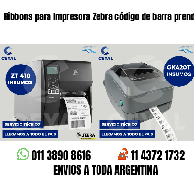 Ribbons para Impresora Zebra código de barra prendas