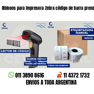 Ribbons para Impresora Zebra código de barra prendas