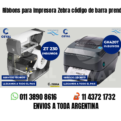 Ribbons para Impresora Zebra código de barra prendas