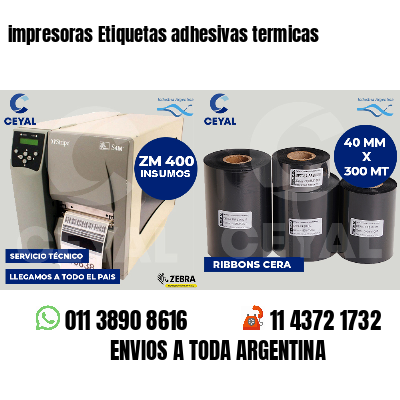 impresoras Etiquetas adhesivas termicas