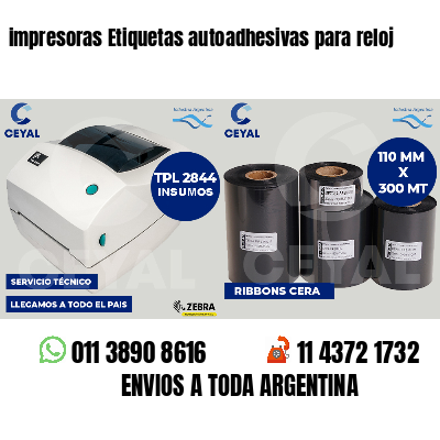 impresoras Etiquetas autoadhesivas para reloj