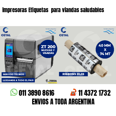 impresoras Etiquetas  para viandas saludables
