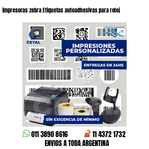 impresoras zebra Etiquetas autoadhesivas para reloj