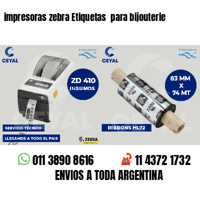 impresoras zebra Etiquetas para bijouterie