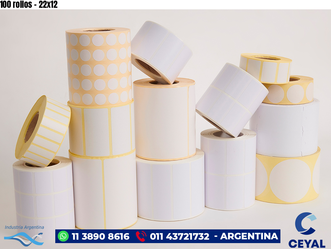 100 rollos - 22x12
