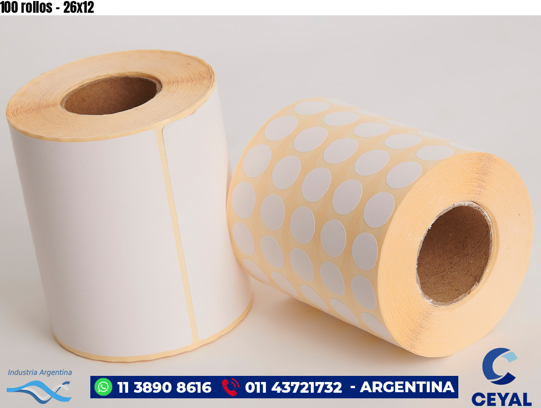 100 rollos - 26x12