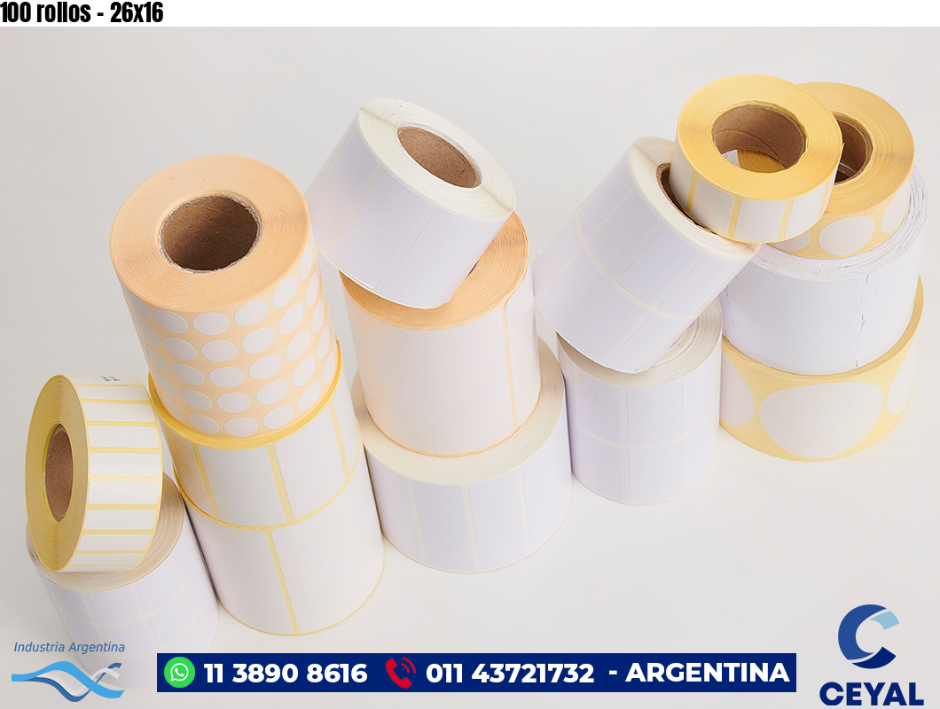 100 rollos - 26x16