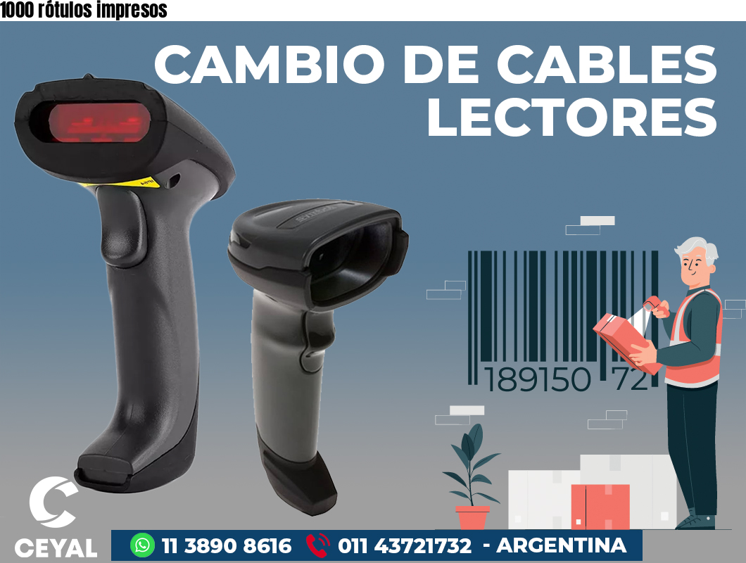1000 rótulos impresos
