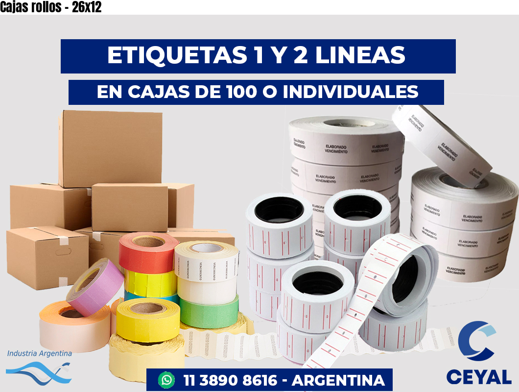 Cajas rollos - 26x12