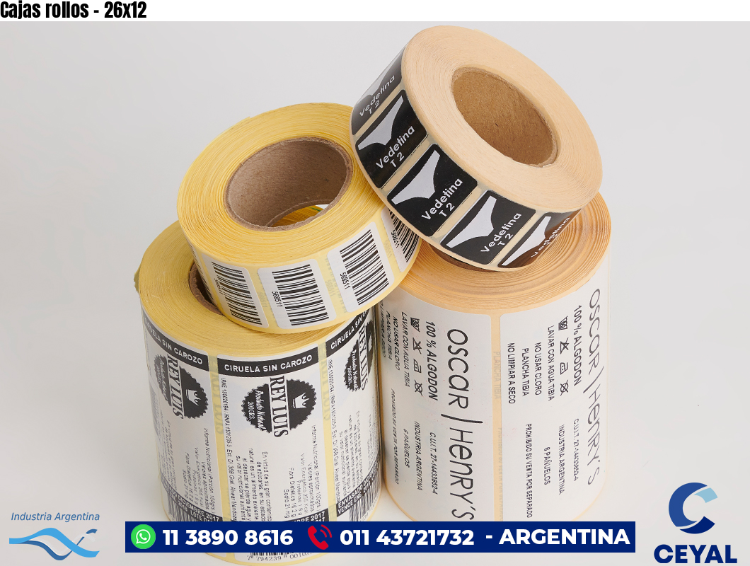 Cajas rollos - 26x12