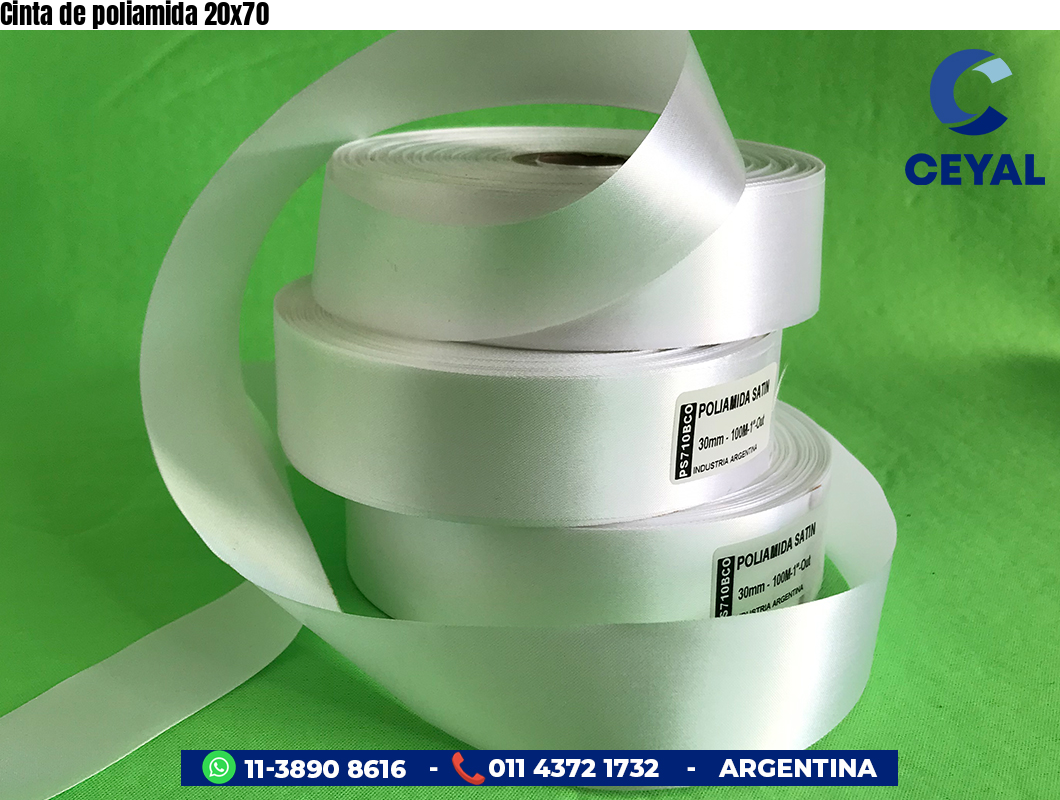 Cinta de poliamida 20x70