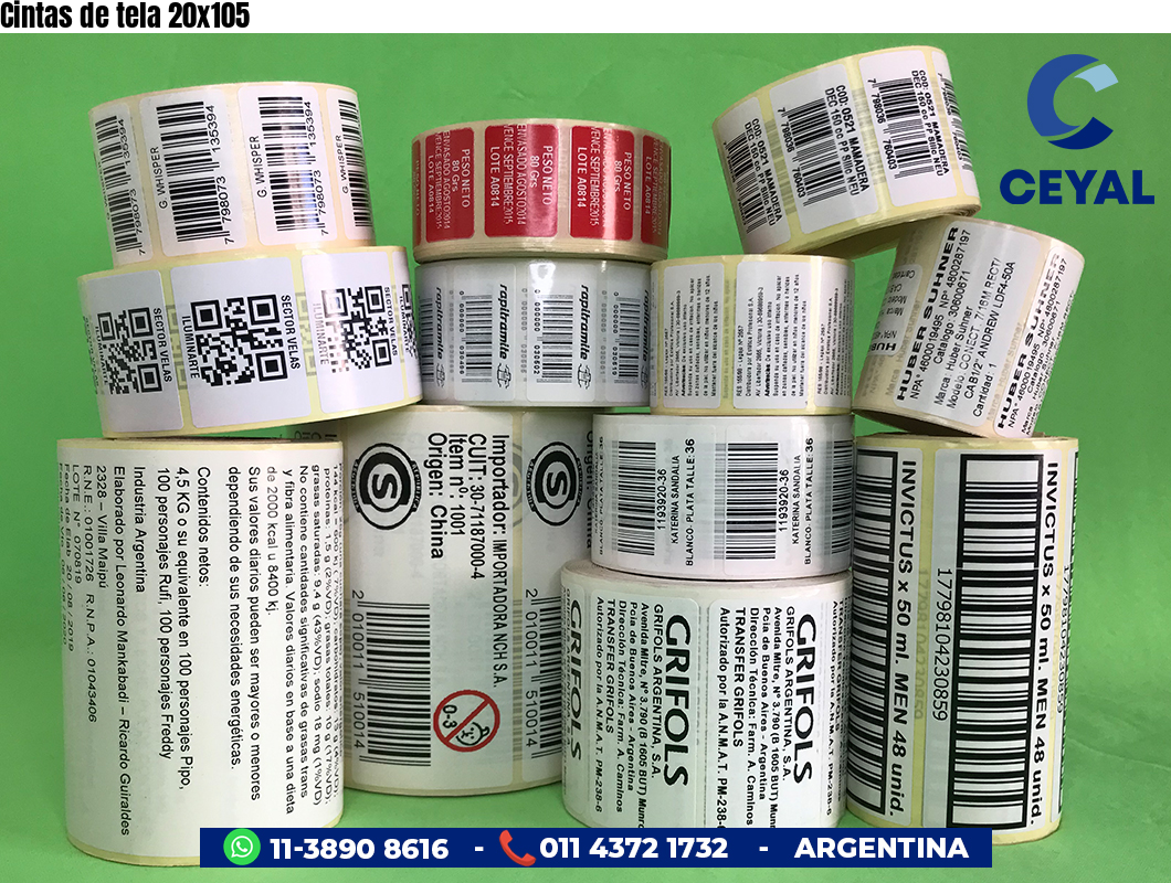 Cintas de tela 20x105