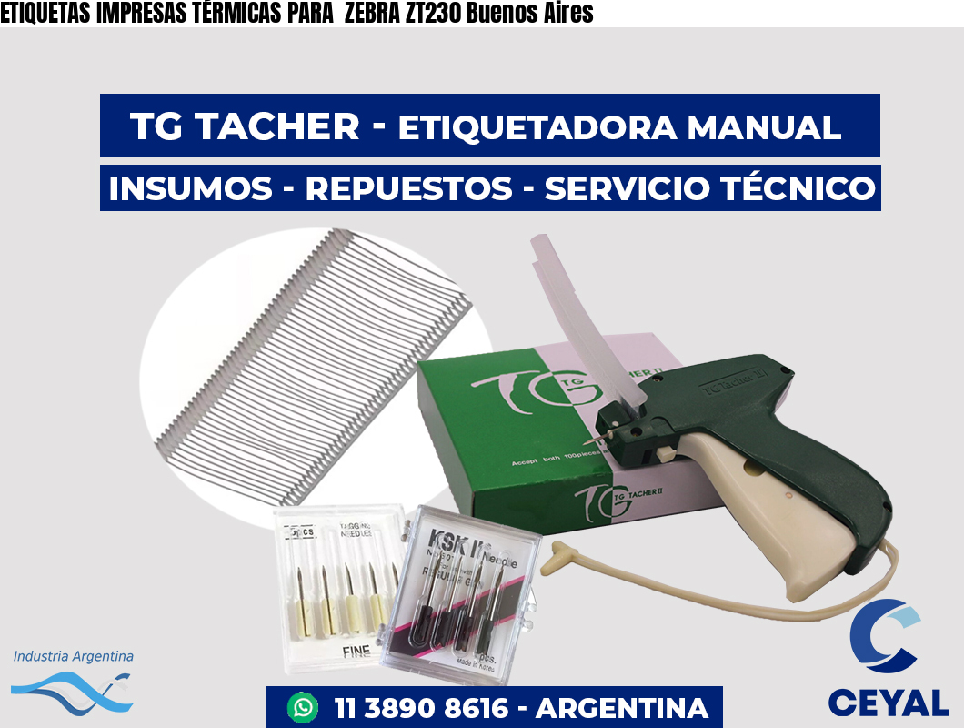 ETIQUETAS IMPRESAS TÉRMICAS PARA  ZEBRA ZT230 Buenos Aires