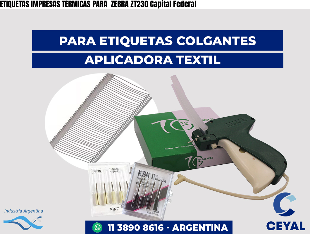 ETIQUETAS IMPRESAS TÉRMICAS PARA  ZEBRA ZT230 Capital Federal