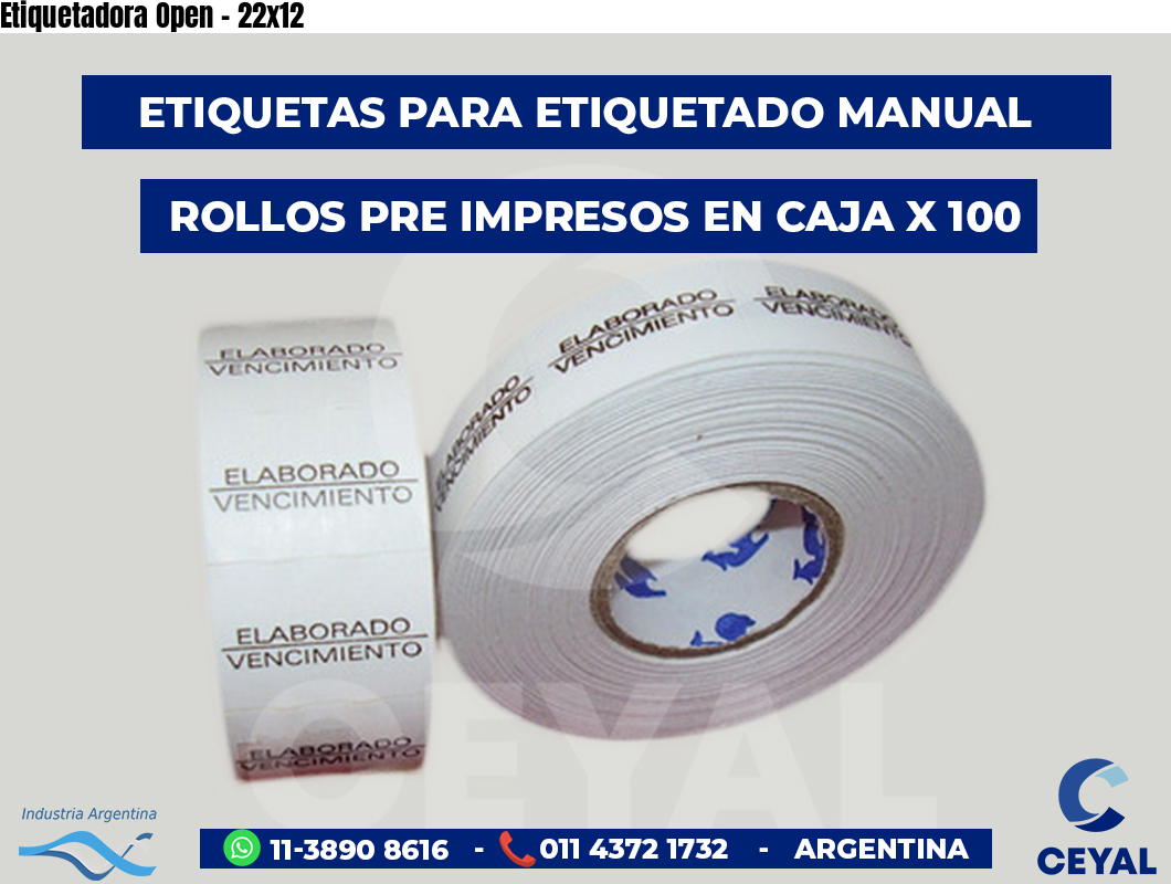 Etiquetadora Open - 22x12
