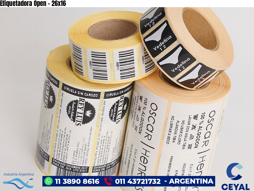Etiquetadora Open - 26x16