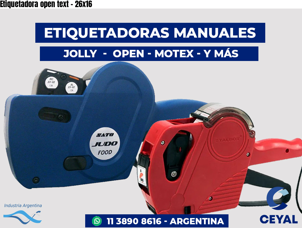 Etiquetadora open text - 26x16