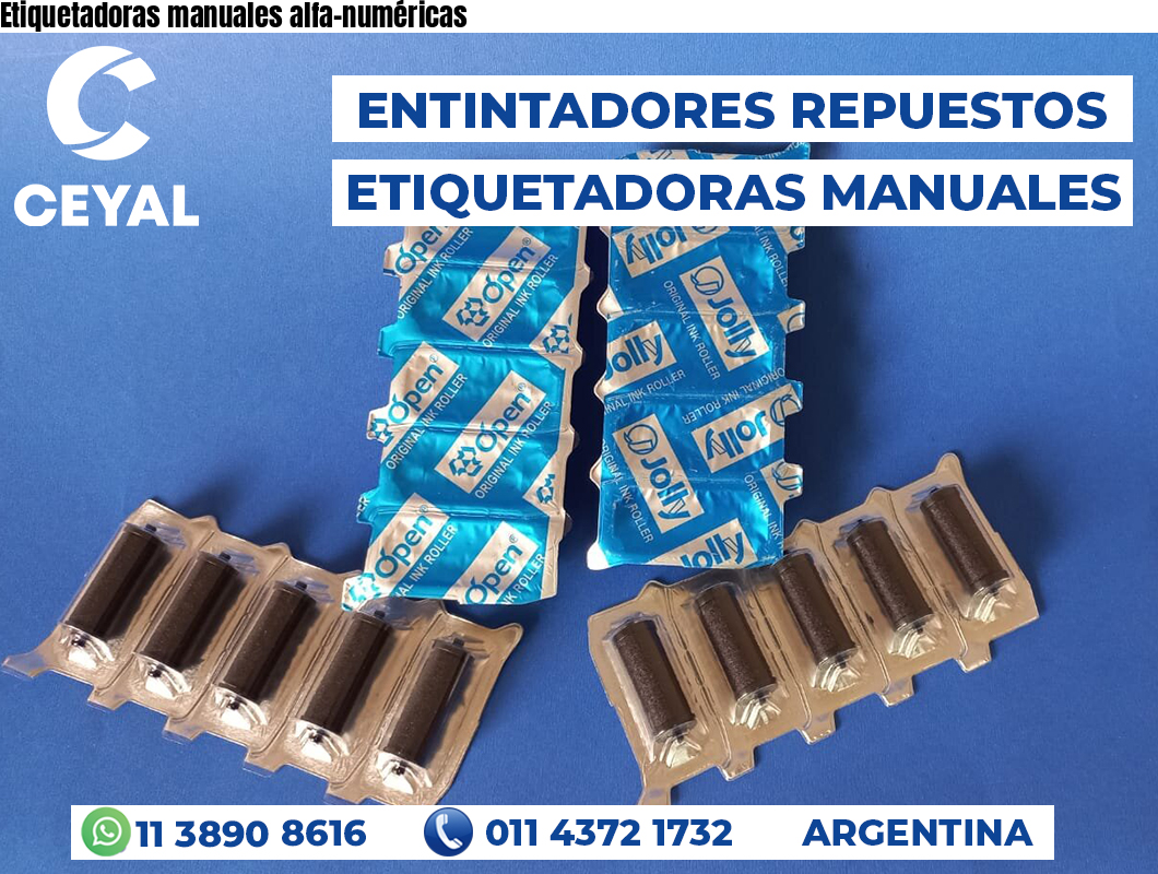 Etiquetadoras manuales alfa-numéricas